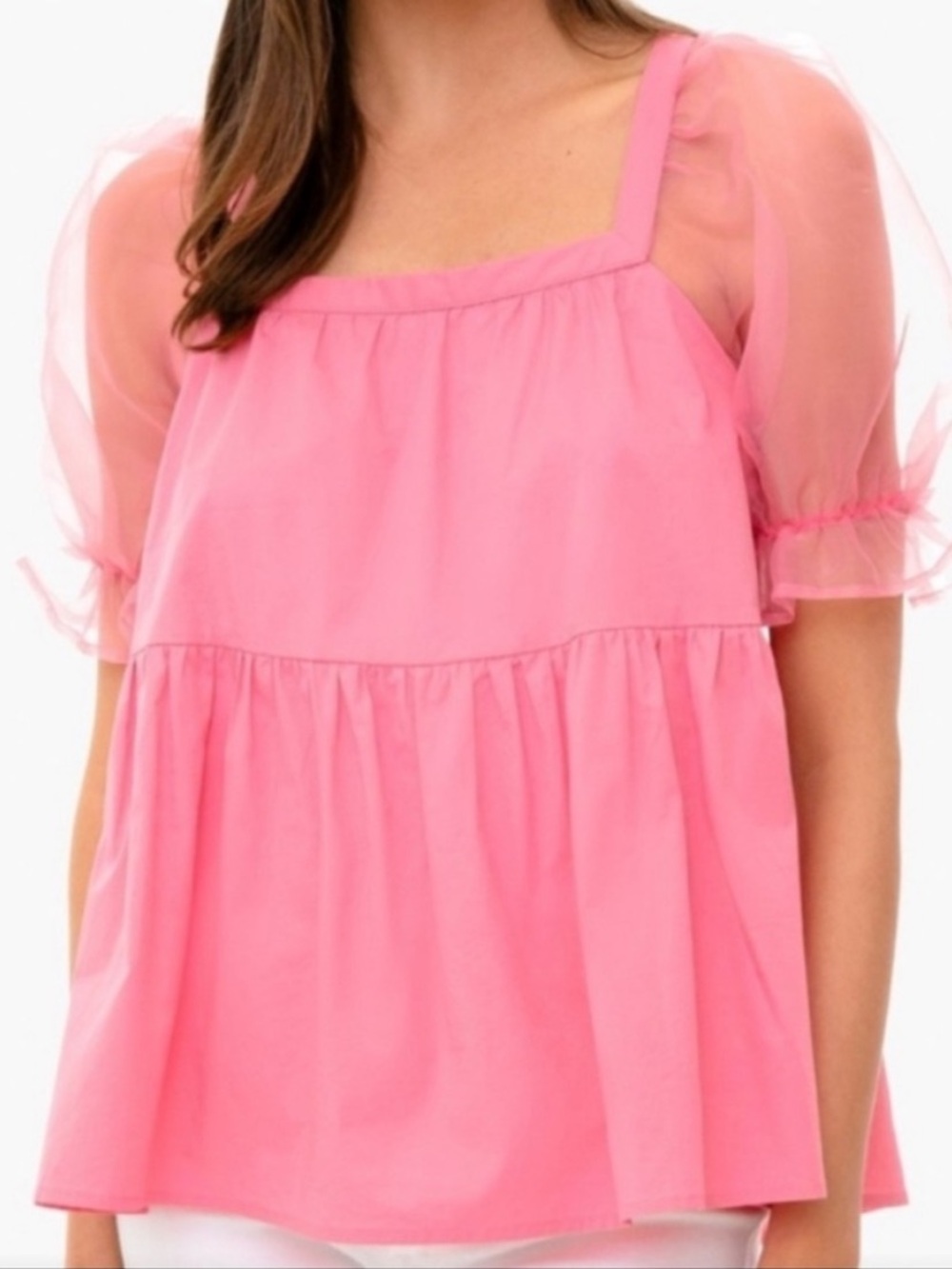 Tuckernuck Pomander Place Tinsley Puff Sleeve Top Medium Tulle
